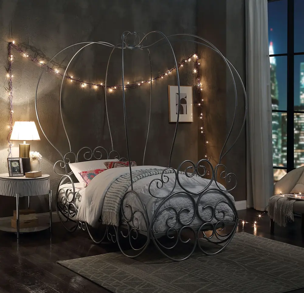 Priya - Twin Bed Canopy - Quicksilver | Hypoallergenic | Oeko-Tex Certified