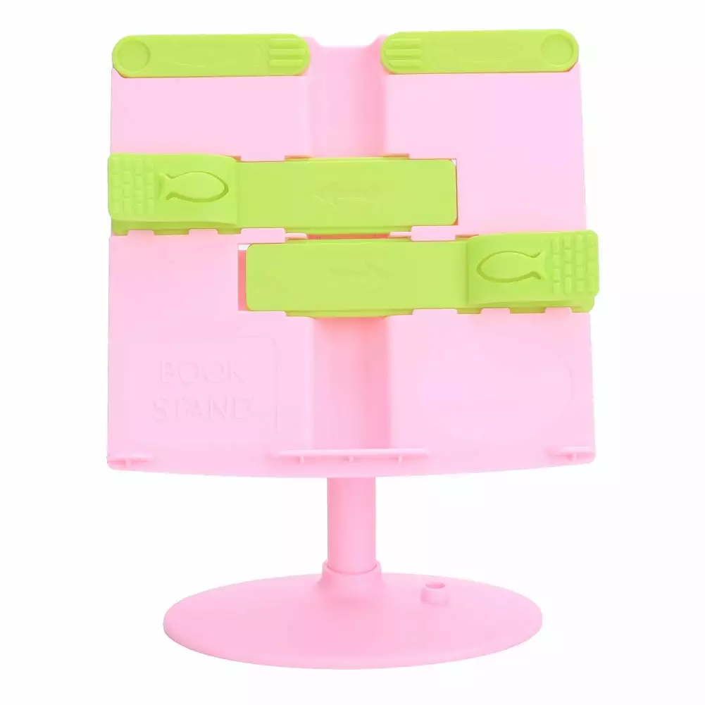 Plastic Liftable Reading Bookshelf Pink Children's Student Stationery Shelf SHUNGONG