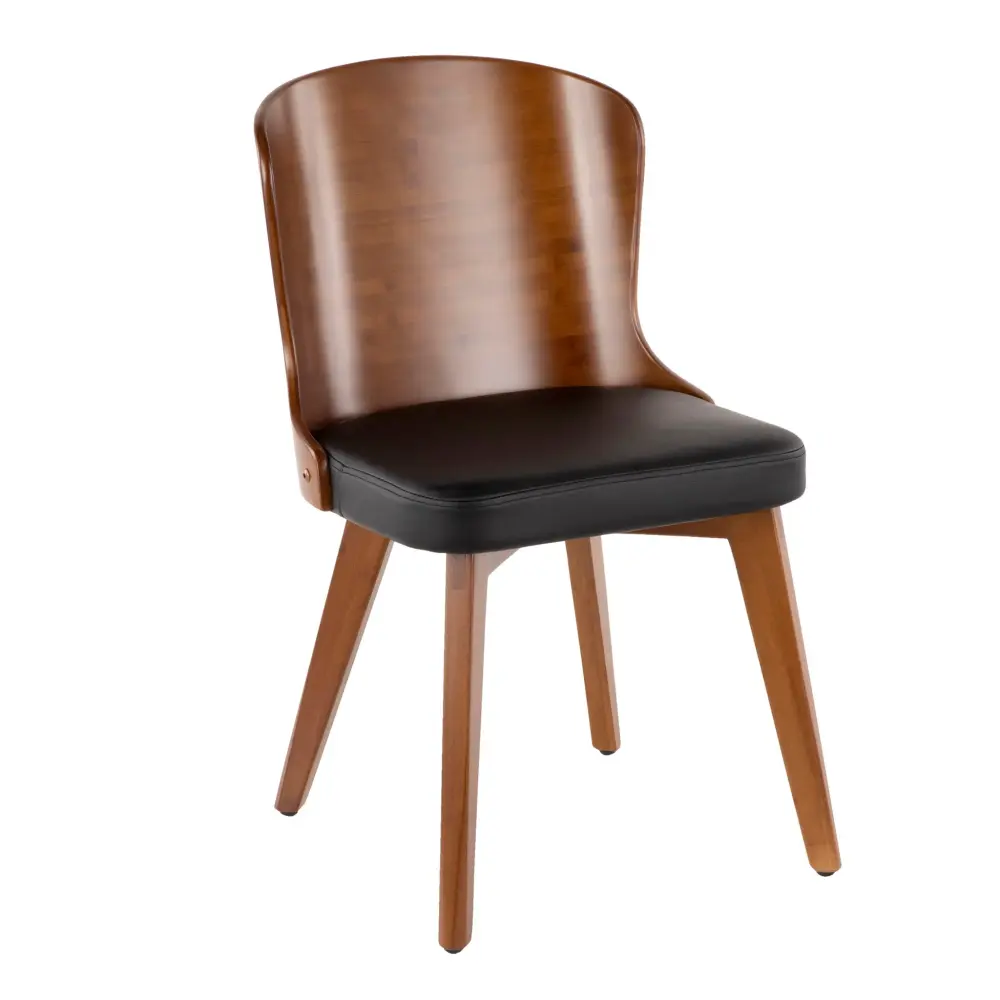 Bocello - Mid-Century Chair - Walnut / Jet-black