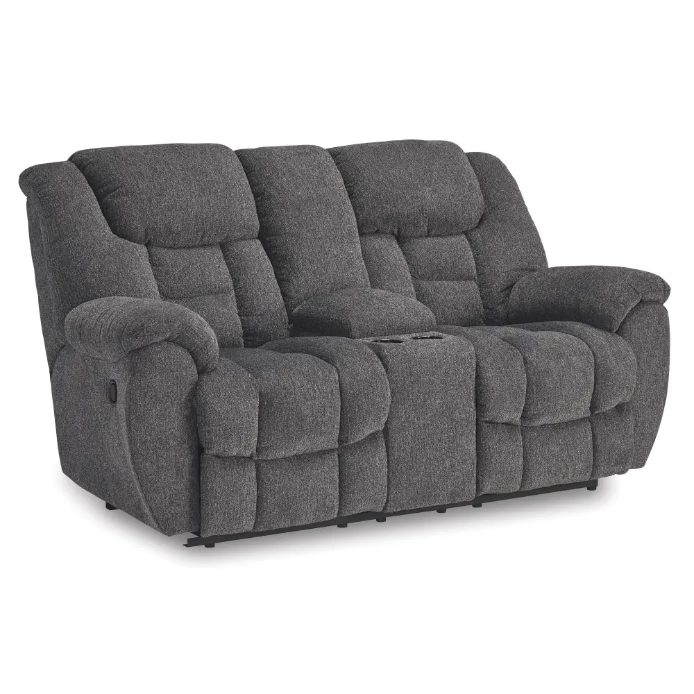 Diamond Minimalist Furniture Exclusive Design Foreside Reclining Fabric Loveseat Console 3810494