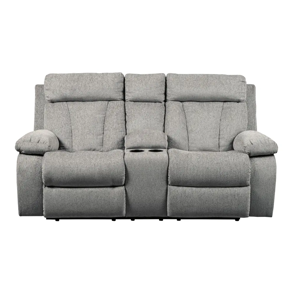 Diamond Modern Furniture Exclusive Design Mitchiner Reclining Fabric Loveseat Console 7620494