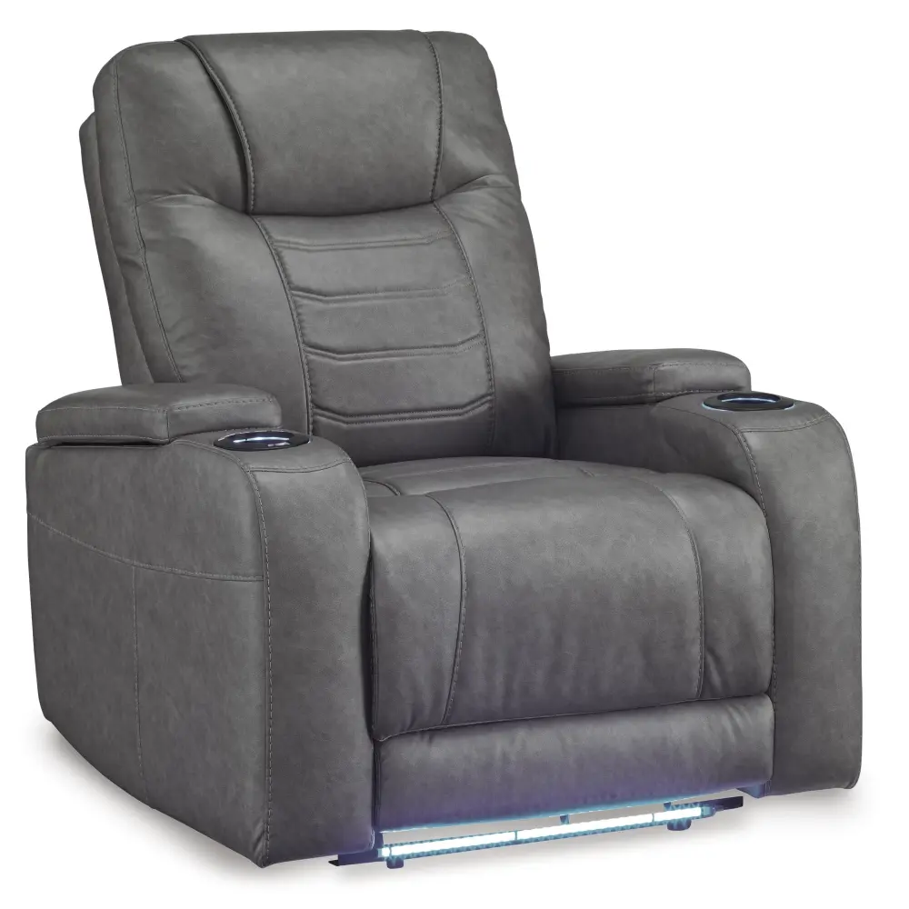 Diamond Modern Furniture Exclusive Design Schooner Rocks Power Leather Look Recliner 1610213