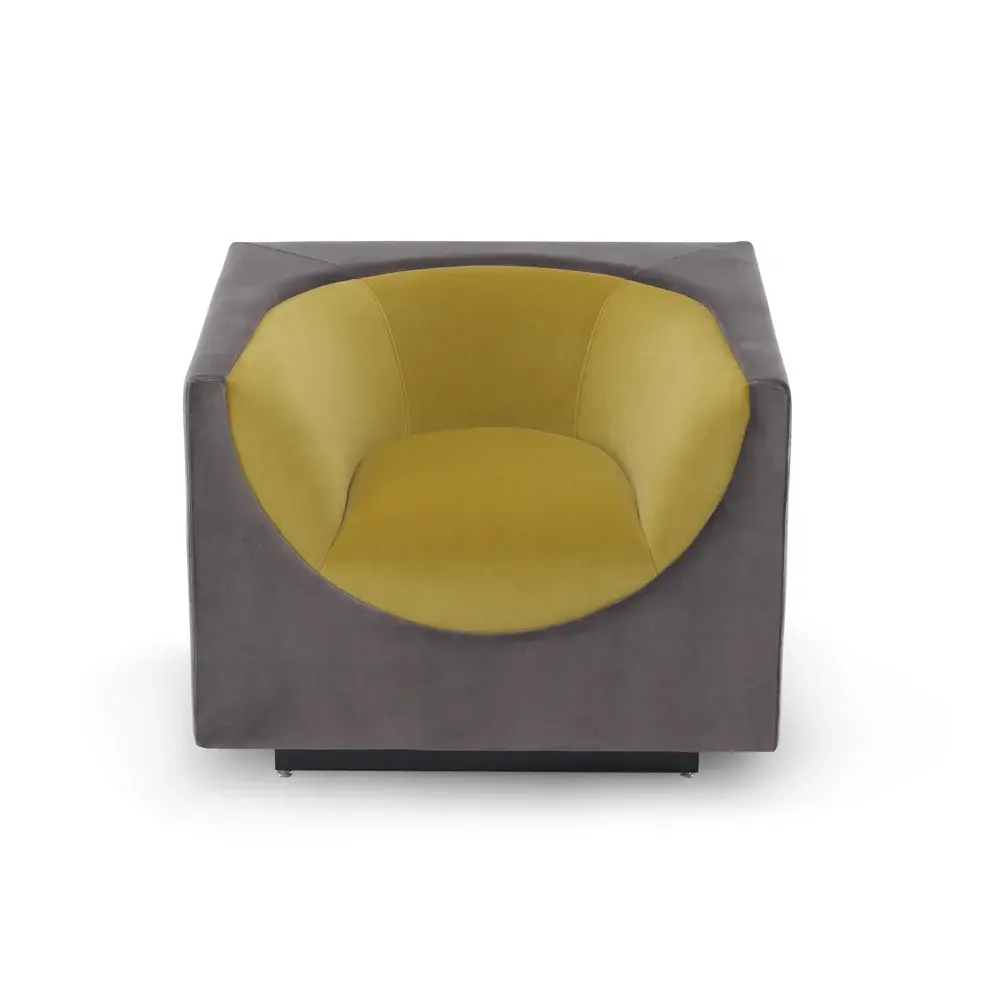 Era Occasional Chair - Kaster Slate & Kaster Mustard Plush fabric