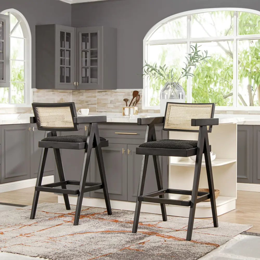 Milan - Modern Webbing Back Stool Arms place 3)