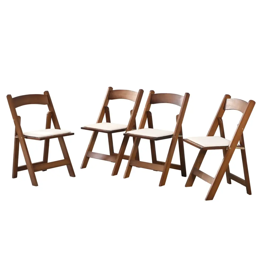 Solid Wood Upholstered Folding Chair Set, Dining Room adjust 4)