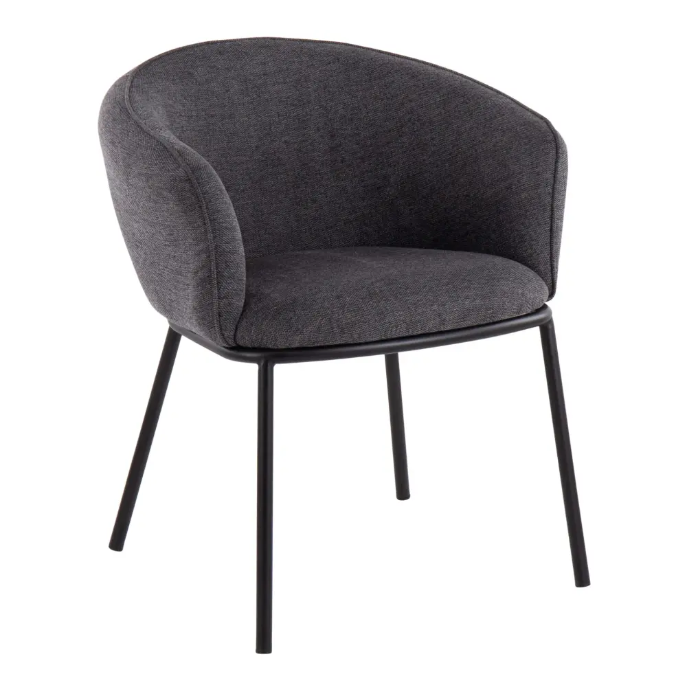 Sturdy Wooden Ashland - Contemporary Chair - Midnight / Charcoal