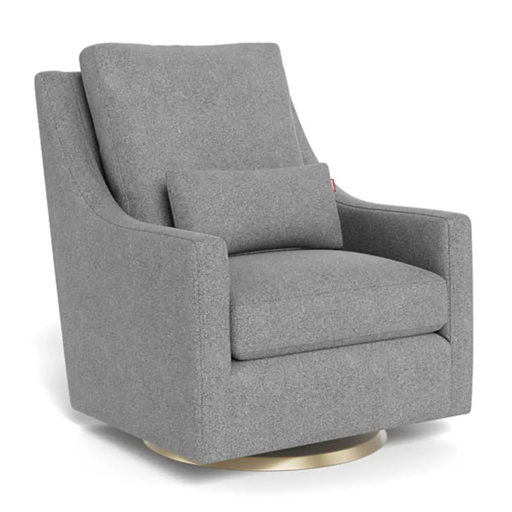 Vera Rocking and Pivot Chair - Pepper Grey / Gold