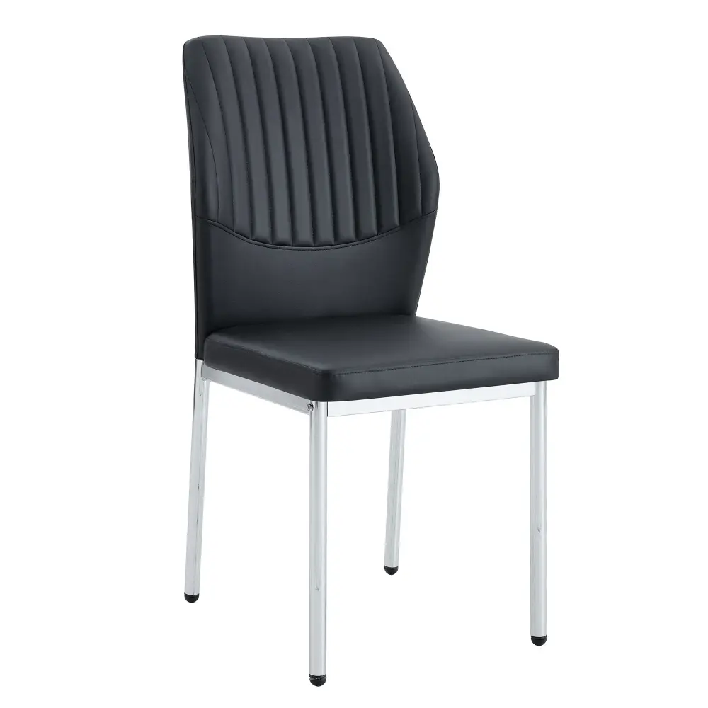 Luxury Simple High Resilience Dining Chair Metal Legs