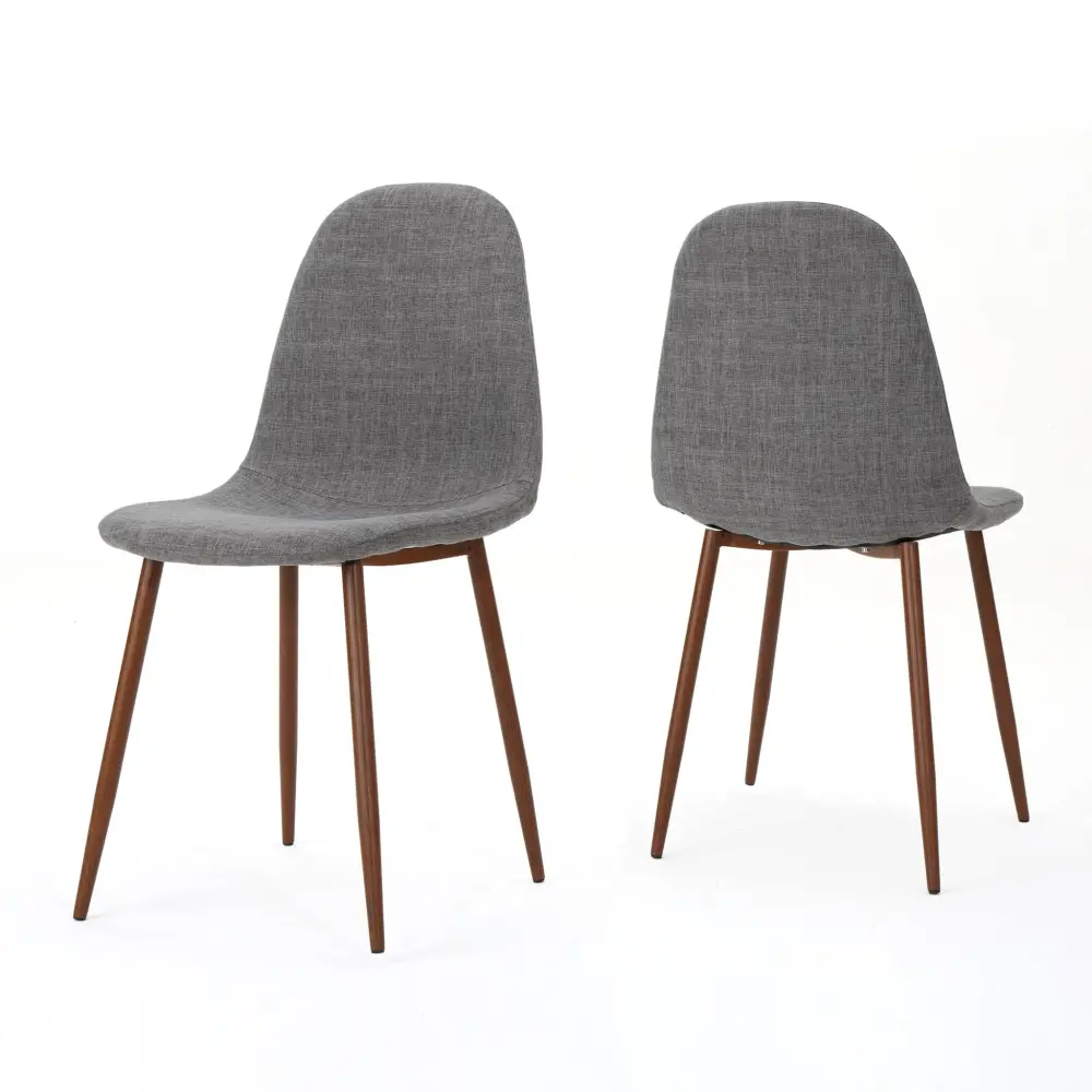Modern Minimalist Fabric Dining Chair Iron Legs
