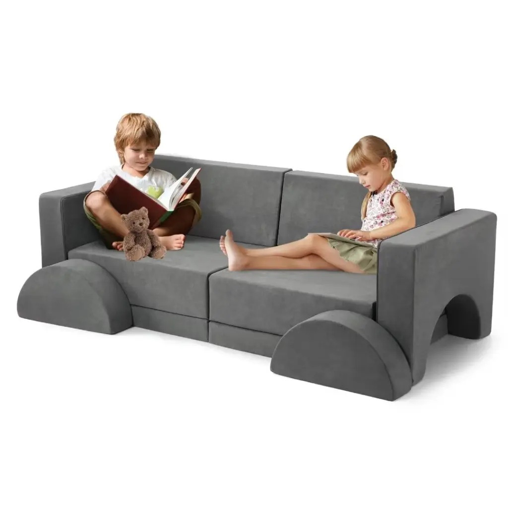 8pcs Modular Kids Play Couch Child Sectional Sofa Toddler Sofa Set Bedroom and Playroom CuisinSmart