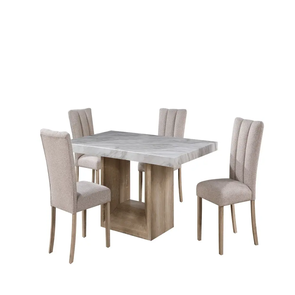 Sheena - 5 Pieces Dining Table Place Chairs