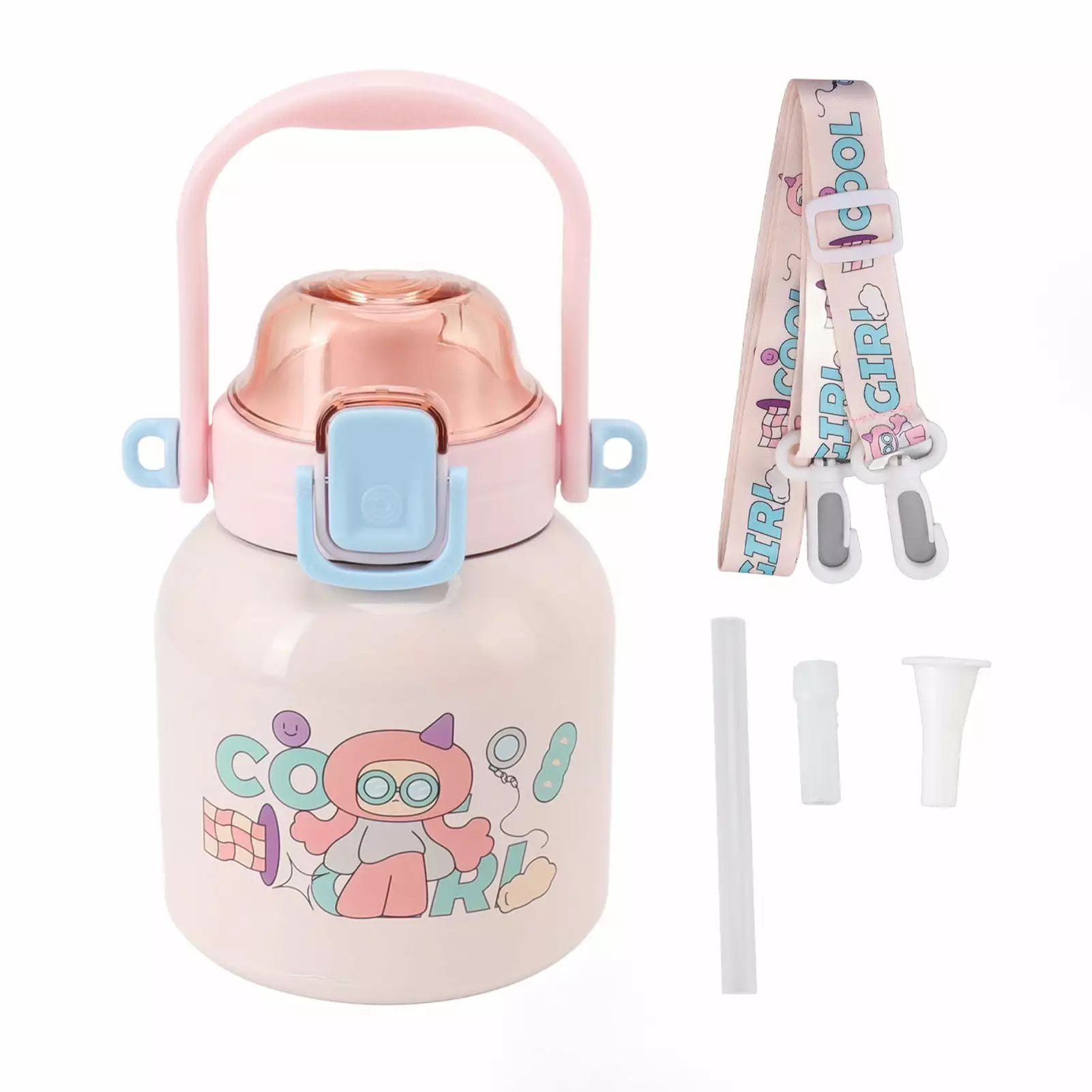 Insulated Water Bottle 680ml Stainless Steel Tea Flask Kids Outdoor Activities