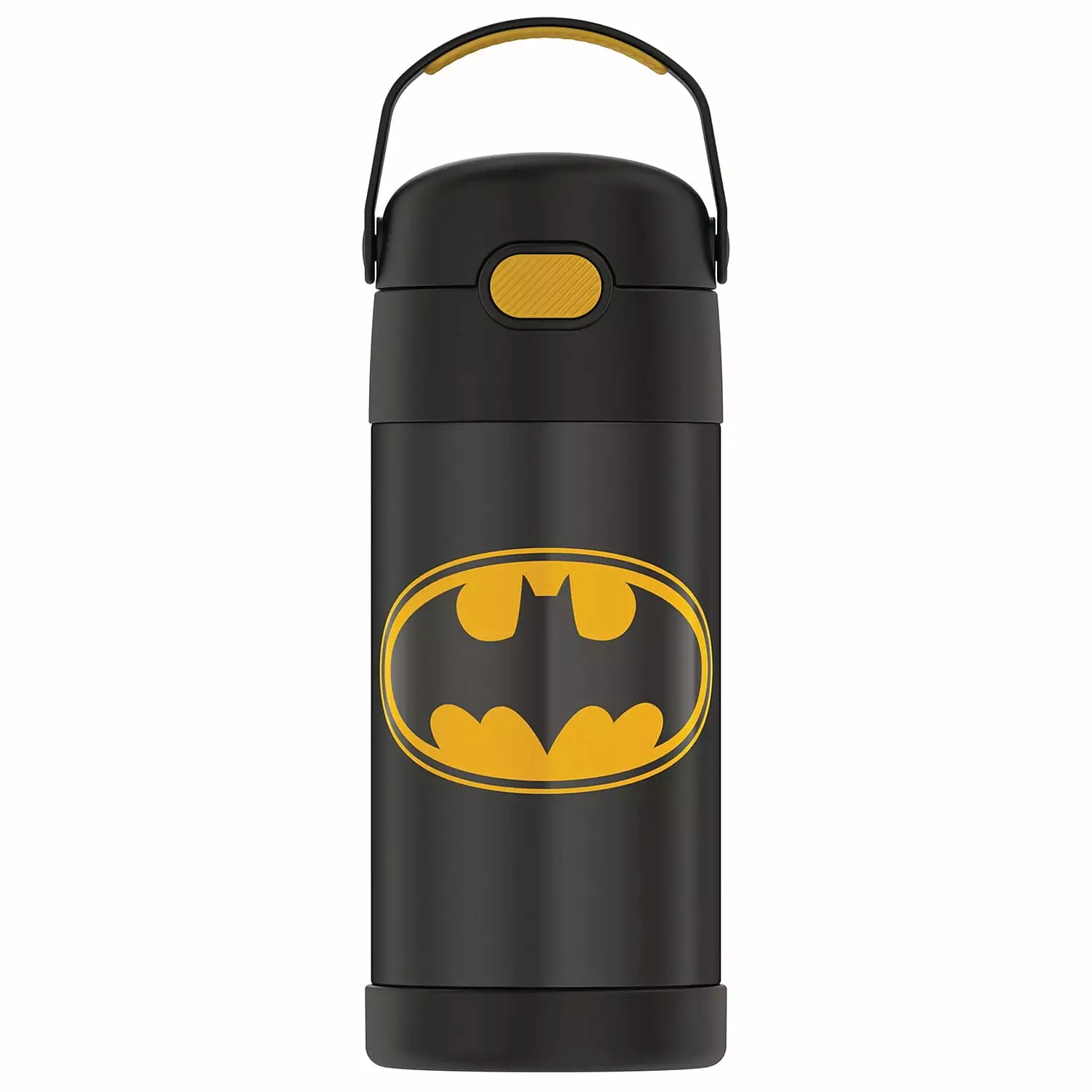 THERMOS FUNTAINER 12 Ounce Stainless Steel Vacuum Insulated Kids Straw Bottle Batman