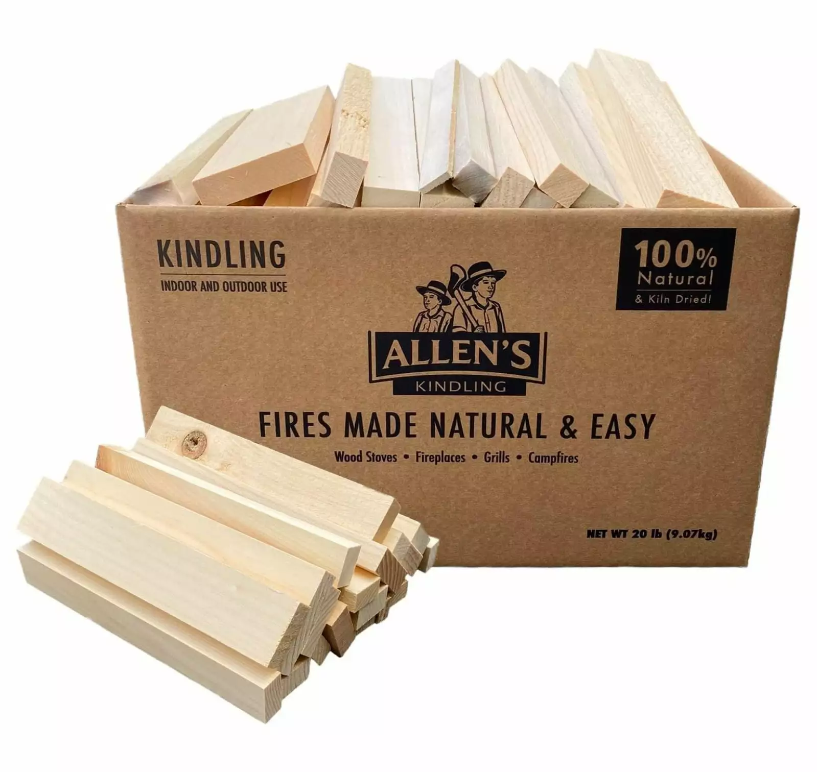 Allen's Dried Kindling Wood 20 LB Wood Stoves Campfires and BBQ Long Burn Time