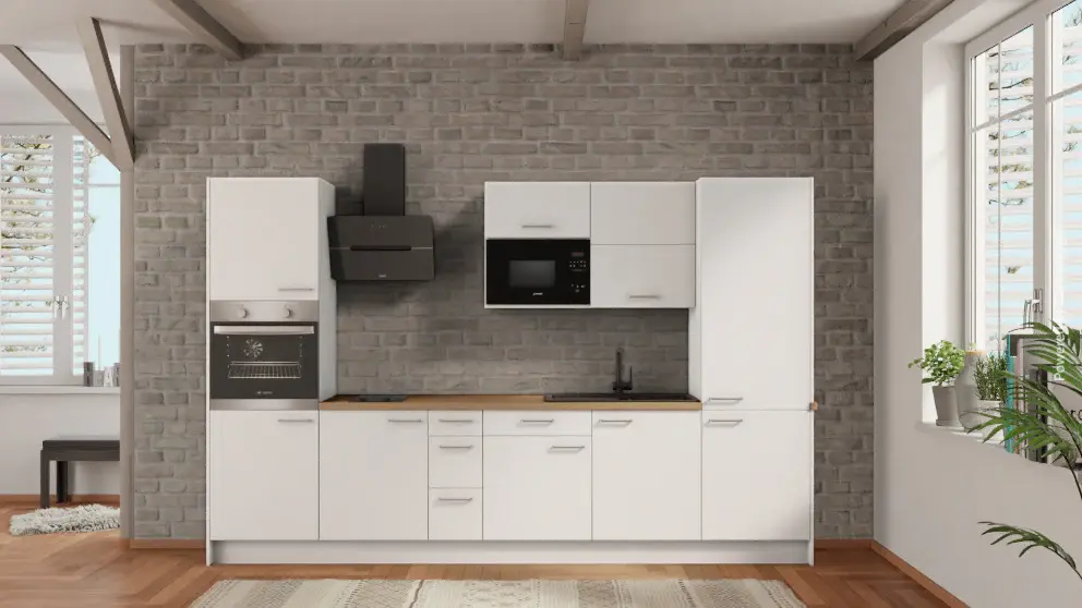 nobilia kitchen Dormagen 330 cm white matte prices oak Provence value buy from factory