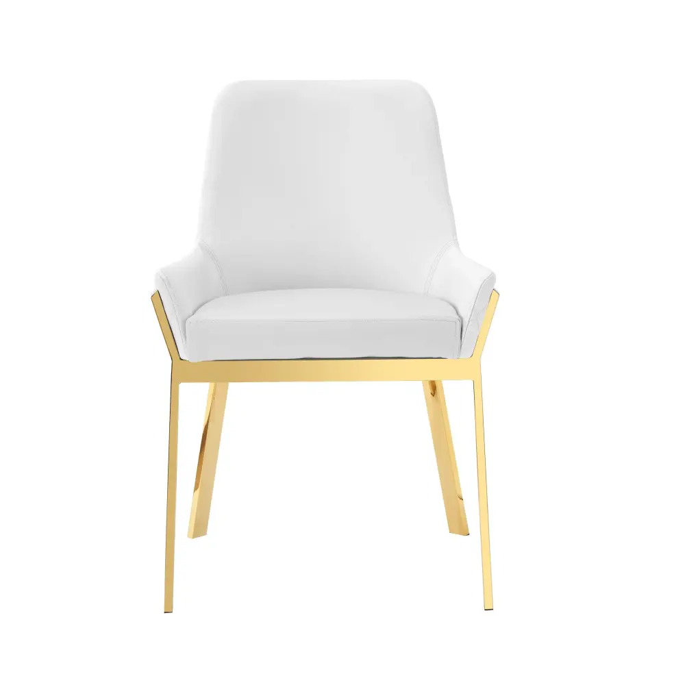 Modrest Ganon - Modern Chalk & Gold Dining Chair (Model Harvest)