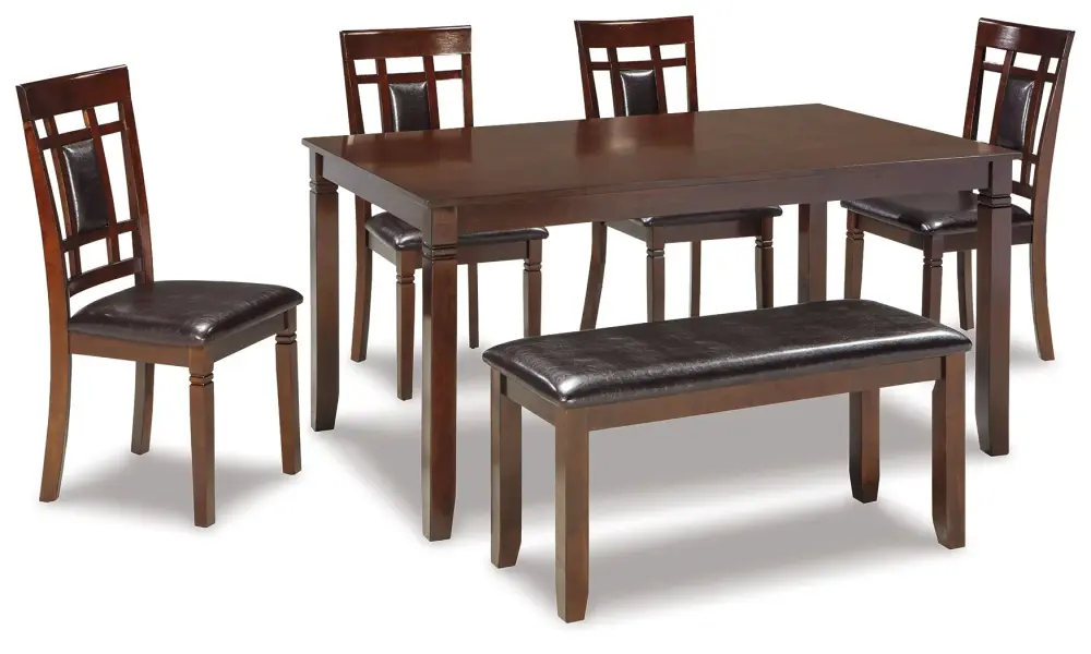 Bennox - Dining Room Table Set place 6) - Brown : Rustic Collection