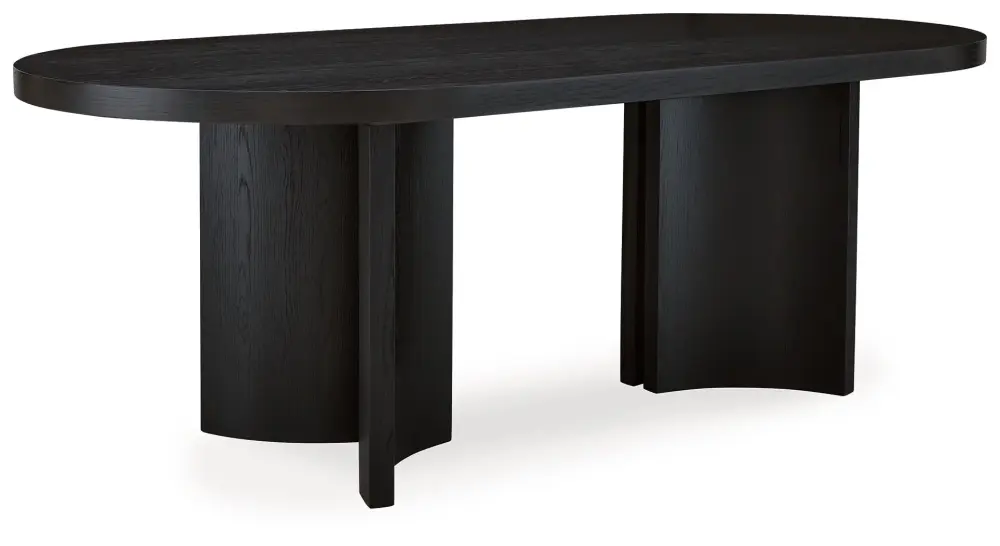 Rowanbeck - Oval Dining Room Table - Jet-black