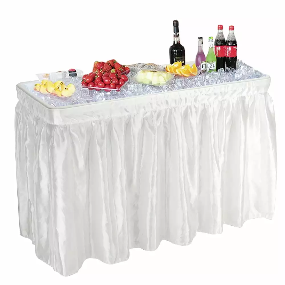 VINGLI 4 Foot Party Ice Cooler Folding Table Portable Tailgate Camp Fishing Cleaning Table
