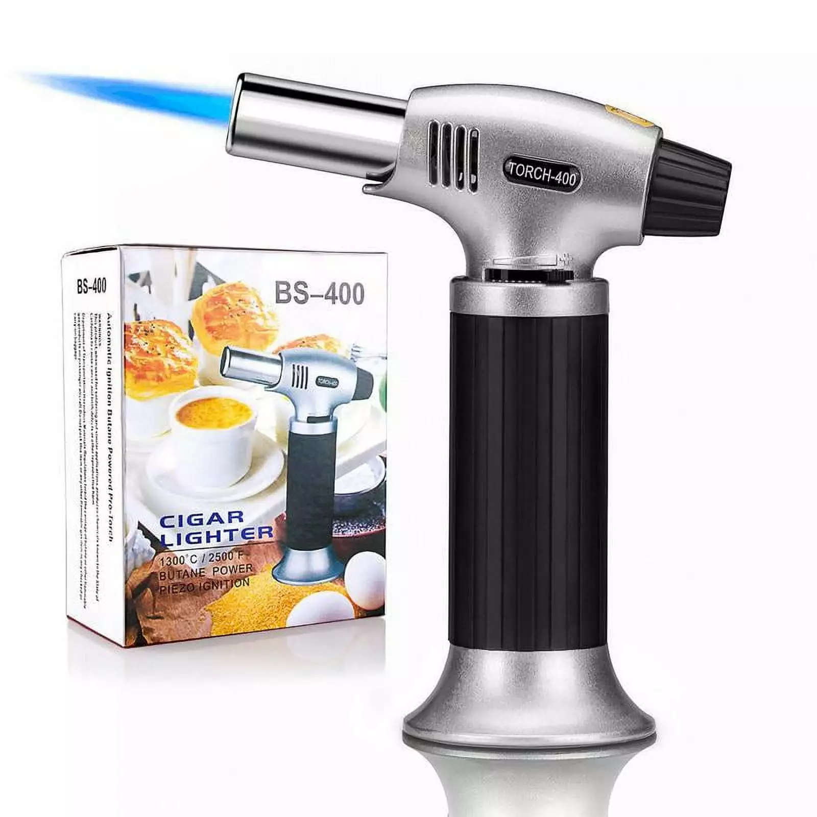 Culinary Blow Torch Butane Refillable Adjustable Flame Safety Lock Cooking Baking Brulee