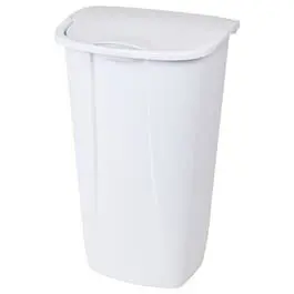 11-Gallon White Swing Top Kitchen Wastebasket Easy to Use Sterilite