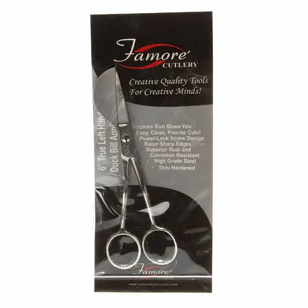 Famore Cutlery 6" Verified Left Hand Duck Bill Applique Scissors 712L