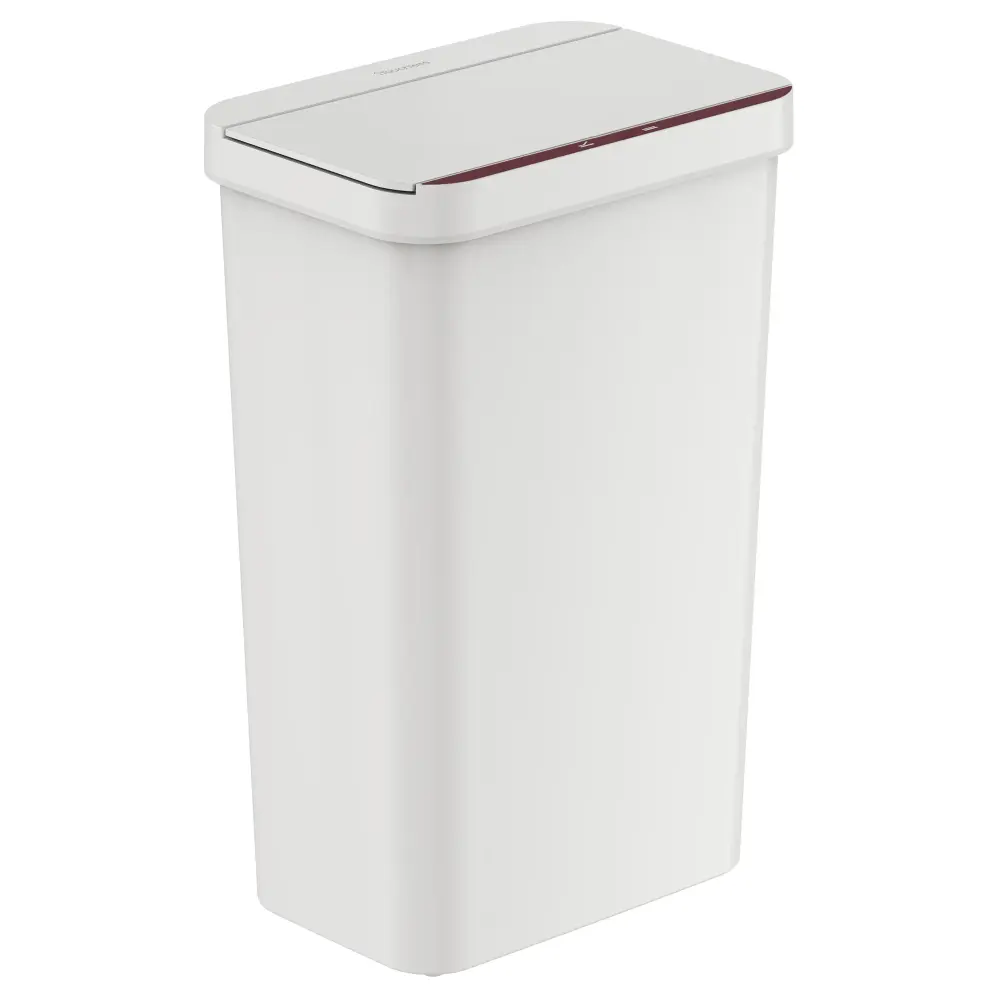Dual Compartment 50 Liter / 13.2 Gallon Prime Chalk Plastic Sensor Kitchen Trash Can