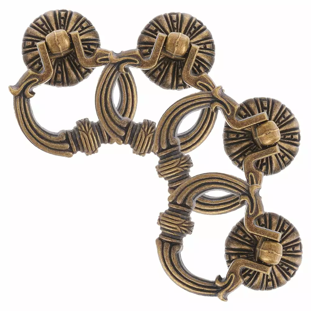 4 Pcs Dresser Decor Drawer Pulls Antique Handle Vintage Dressing Table Copper NOBRAND