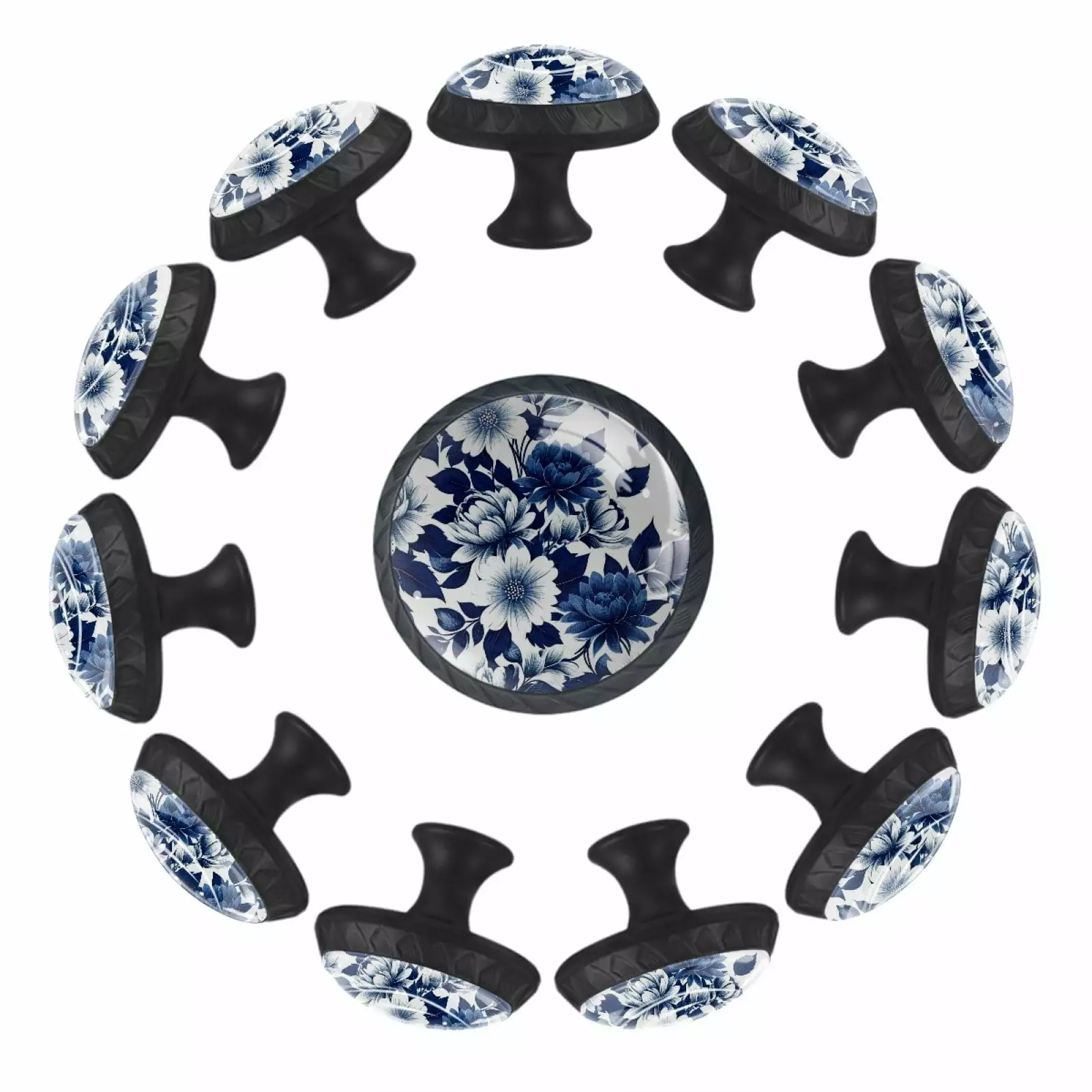 12-Pack Flower Leaves Bouquet Cabinet Knobs Kitchen Drawer Pulls Dresser TFCOCFT
