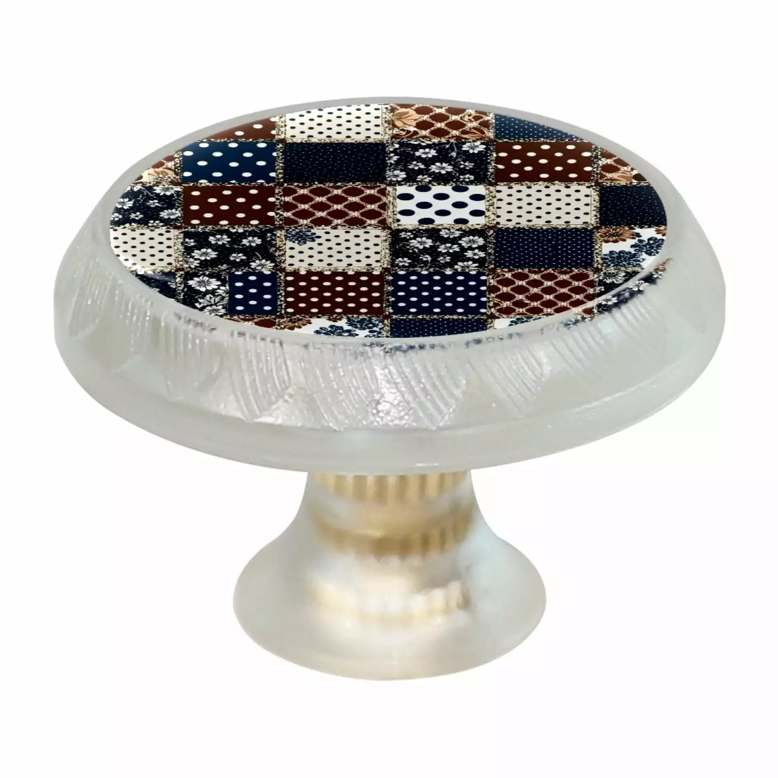 4 Pack Chequer Cloth Leaves Dots Cabinet Knobs Interior Door Knobs Drawer Pulls TFCOCFT