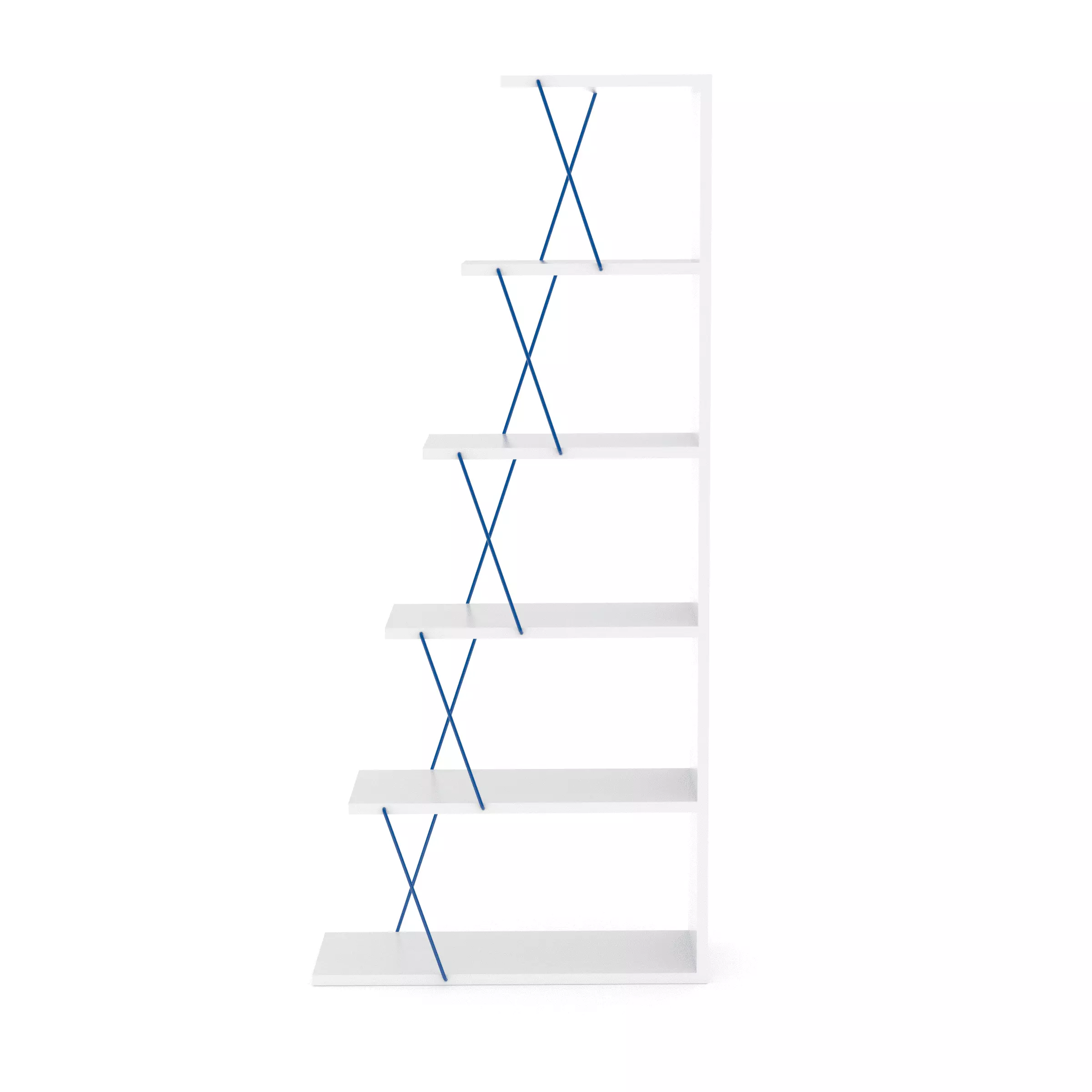 DLPIN 5 Tier Ladder Bookshelf Modern Narrow Bookcase Small Spaces Office Furniture White