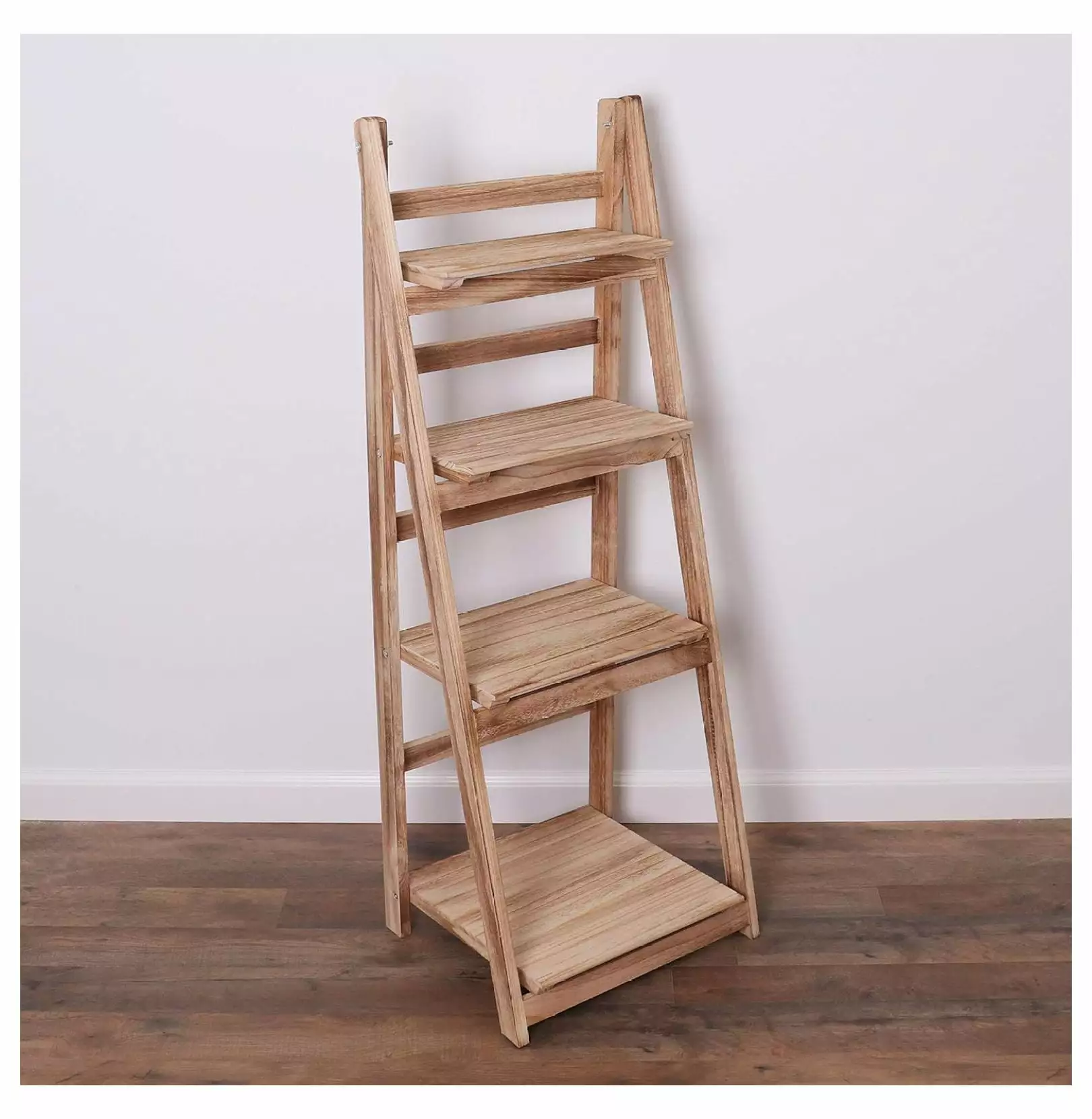 Ladder Shelf Distressed Bookshelf Rustic Leaning Bookshelf Home Decor Driftwood Generic