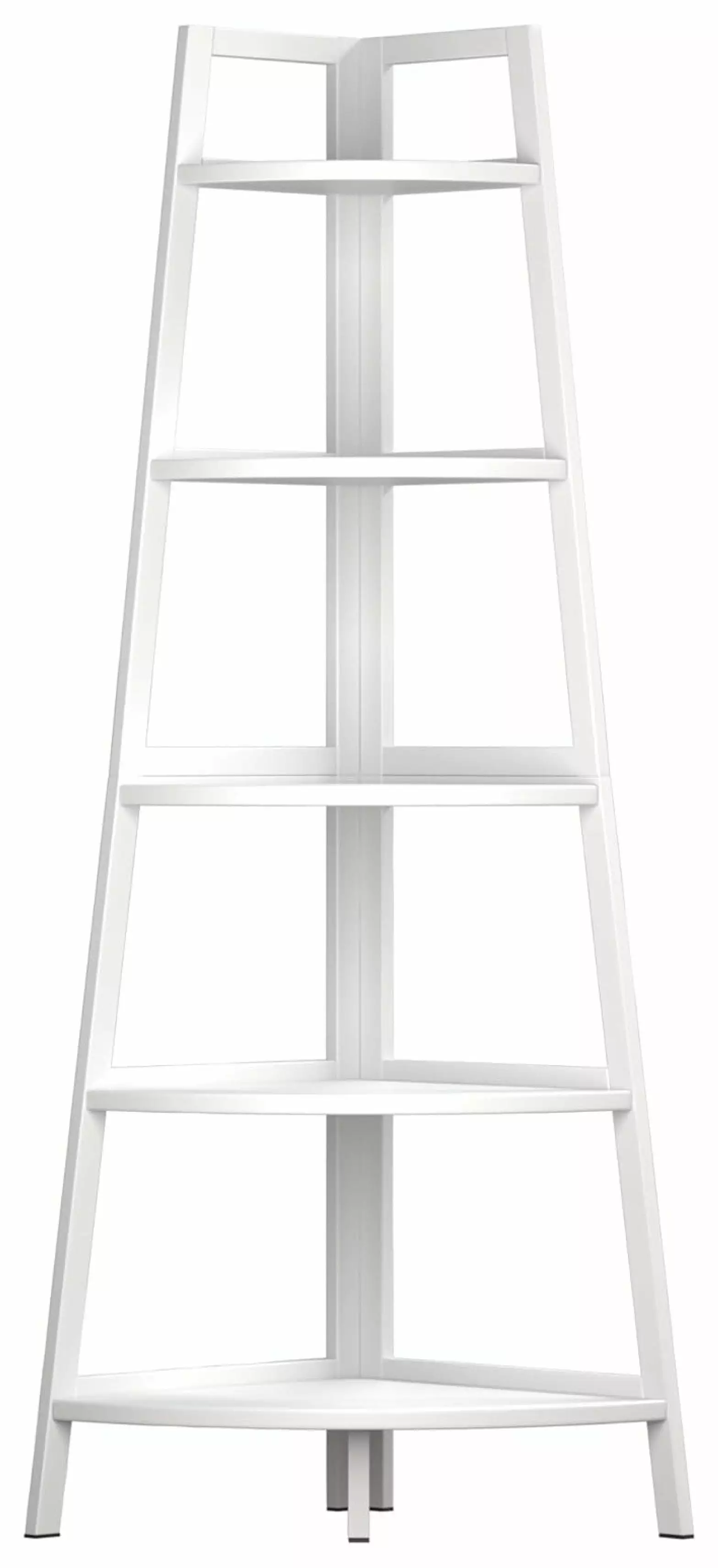 ZHANGHU Corner Shelf 5 Tier Bookshelf 70.8 Inch Tall Bookcase Open Ladder Book Case Modern Bamboo Corner Storage Living Ro...