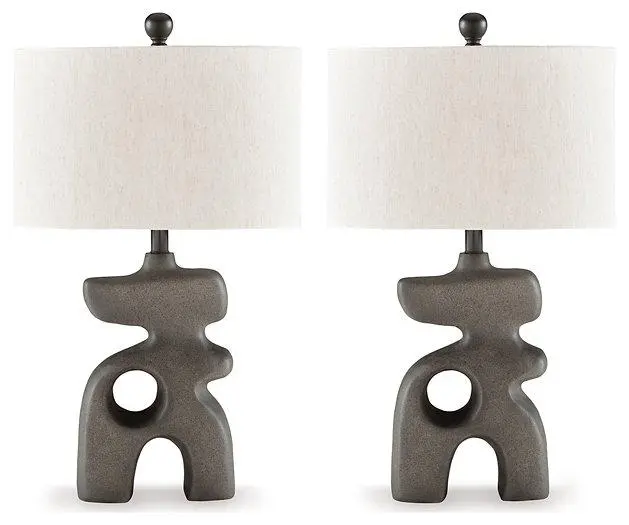 Danacy Lamp Set - 2-Piece Modern Table Lamps Bedroom or Living Room