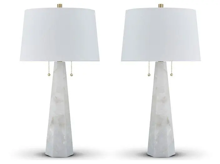 Laurellen Lamp Set Contemporary Bedside Lighting Pair