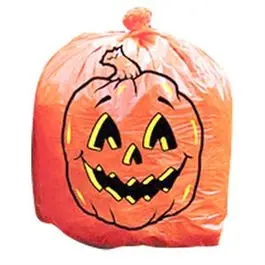 Halloween Pumpkin Lawn Bag 36 x 48-Inch Decorative Leaf Collection Holiday