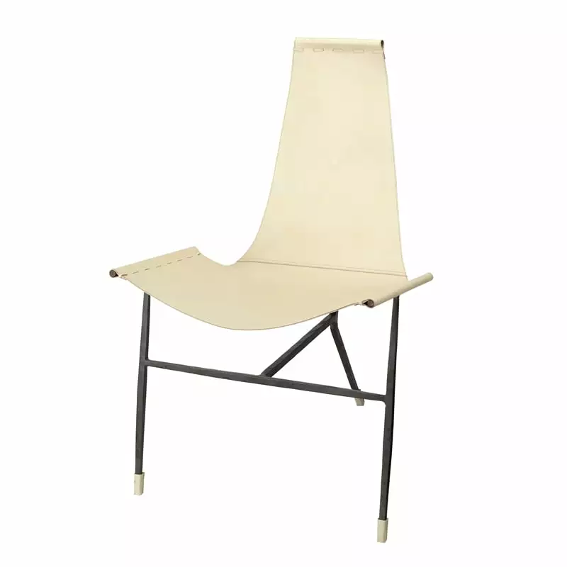 Abilene Leather Lounge Chair White - Modern Comfortable Seating Jamie Young Co