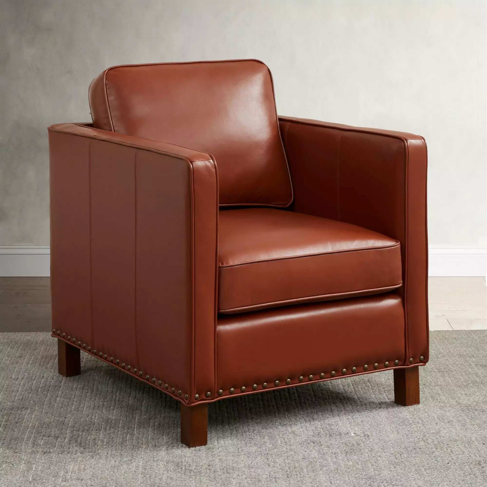 Top Grain Leather Arm Chair Jamini