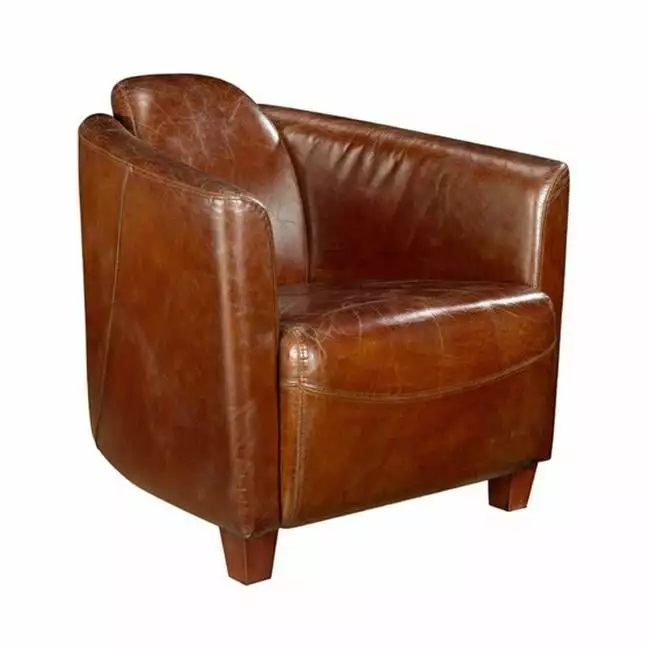 Salzburg Club Chair Dark Brown - Premium Leather Lounge Seating SeatSolutions
