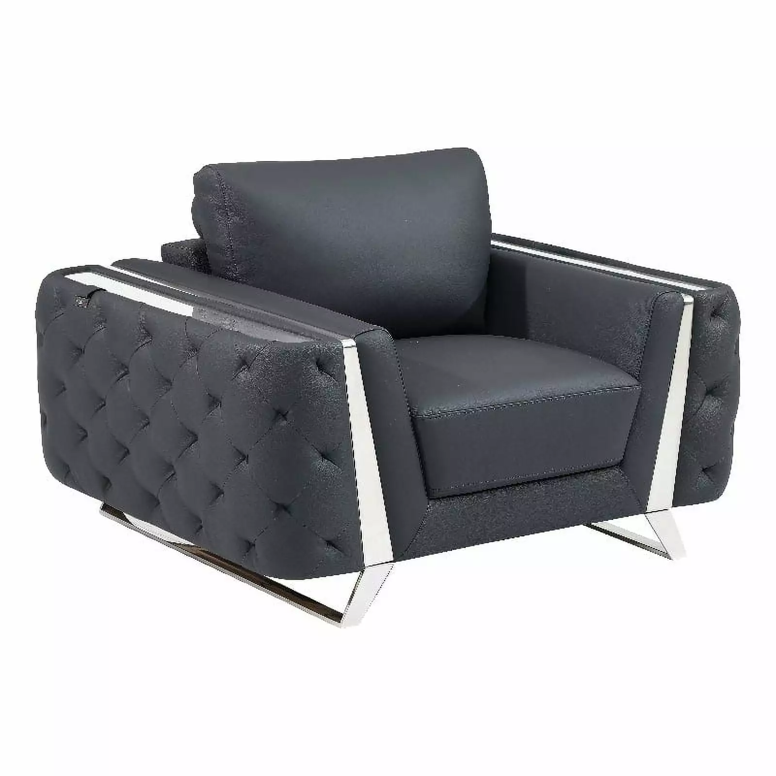 Titan Furnishings Modern Genuine Italian Leather Upholstered Chair
