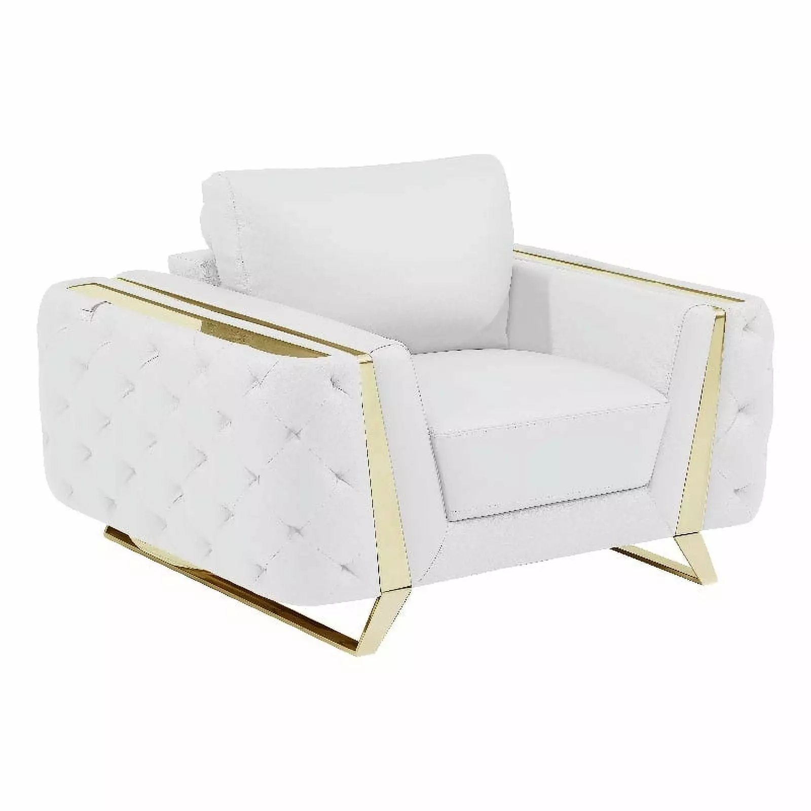 Titan Furnishings Modern Genuine Italian Leather Upholstered Chair - Premium Quality