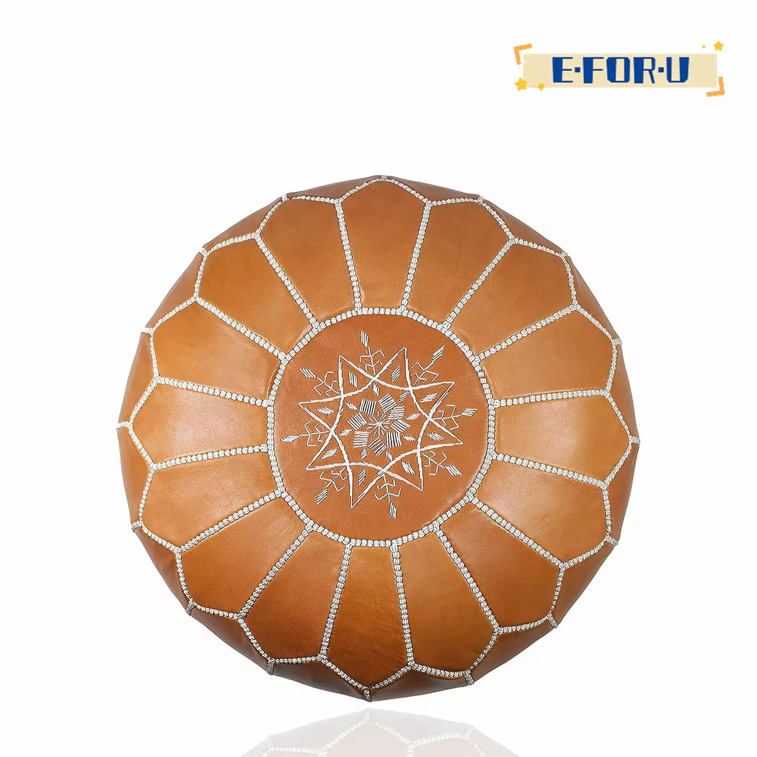 Moroccan Leather Pouf Ottoman Foot Rest Handmade Leather Pouf Living Room E-for-U