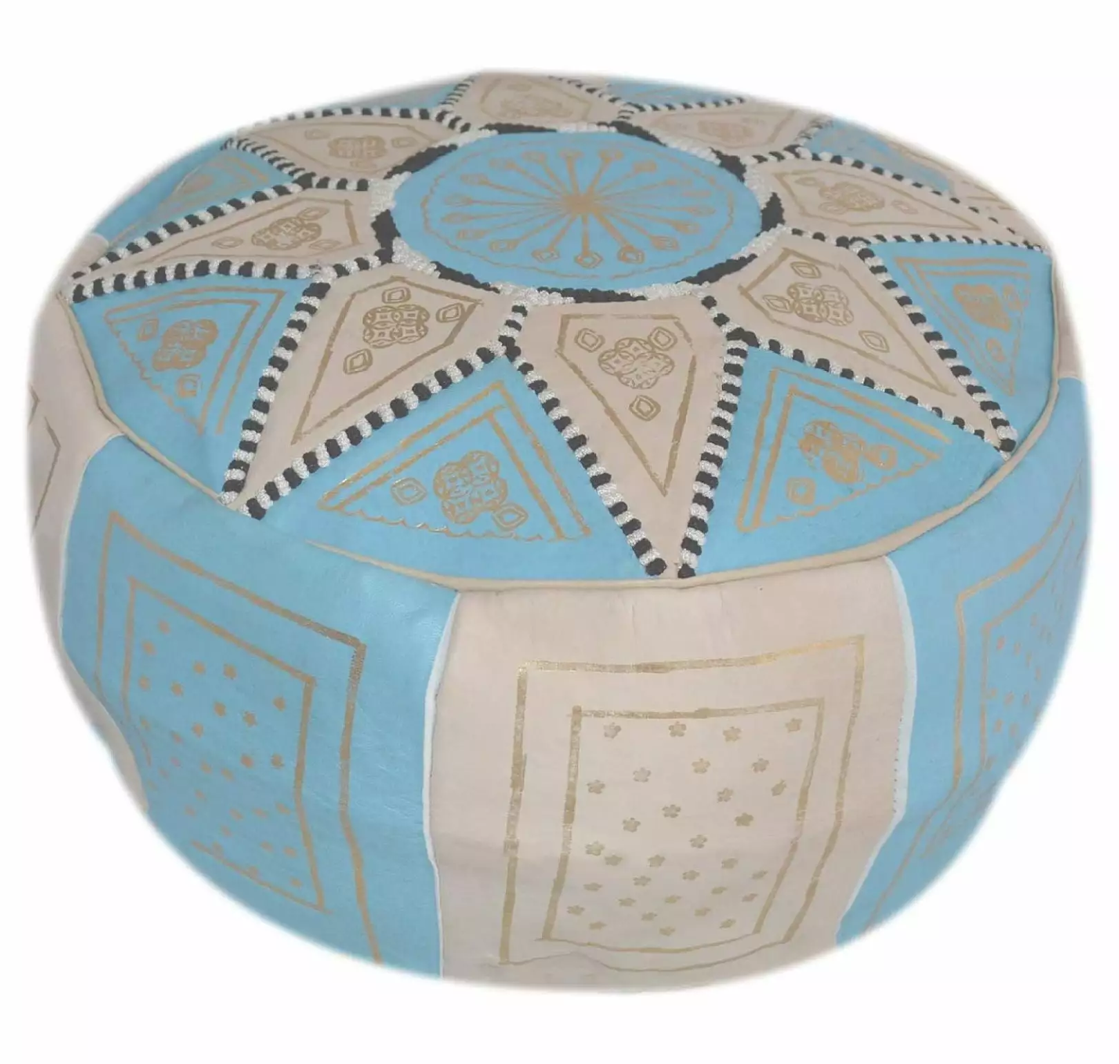 LeCeleBee Moroccan Pouf Handmade 100% Leather Ottoman Footrest Unstuffed