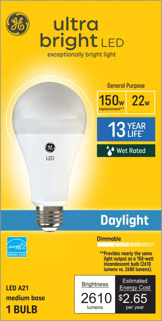 GE Ultra Bright LED 150 Watt Replacement A21 General Purpose Bulb GE Lighting