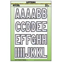 Silver/Prism Vinyl Peel & Stick House Address Letter Set 2-Inch Hy-Ko