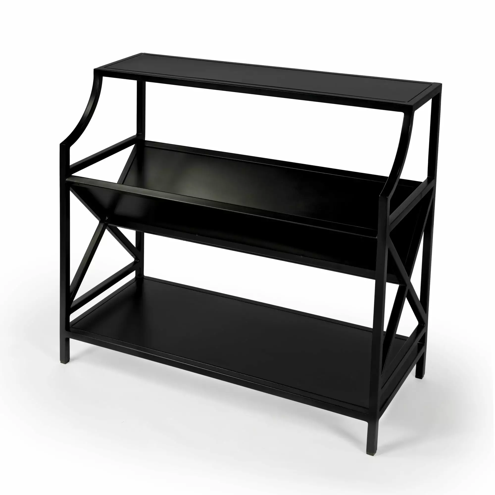 Butler Keats Black Library Bookcase Classic Tall Bookshelf Home Office Butler Specialty Company