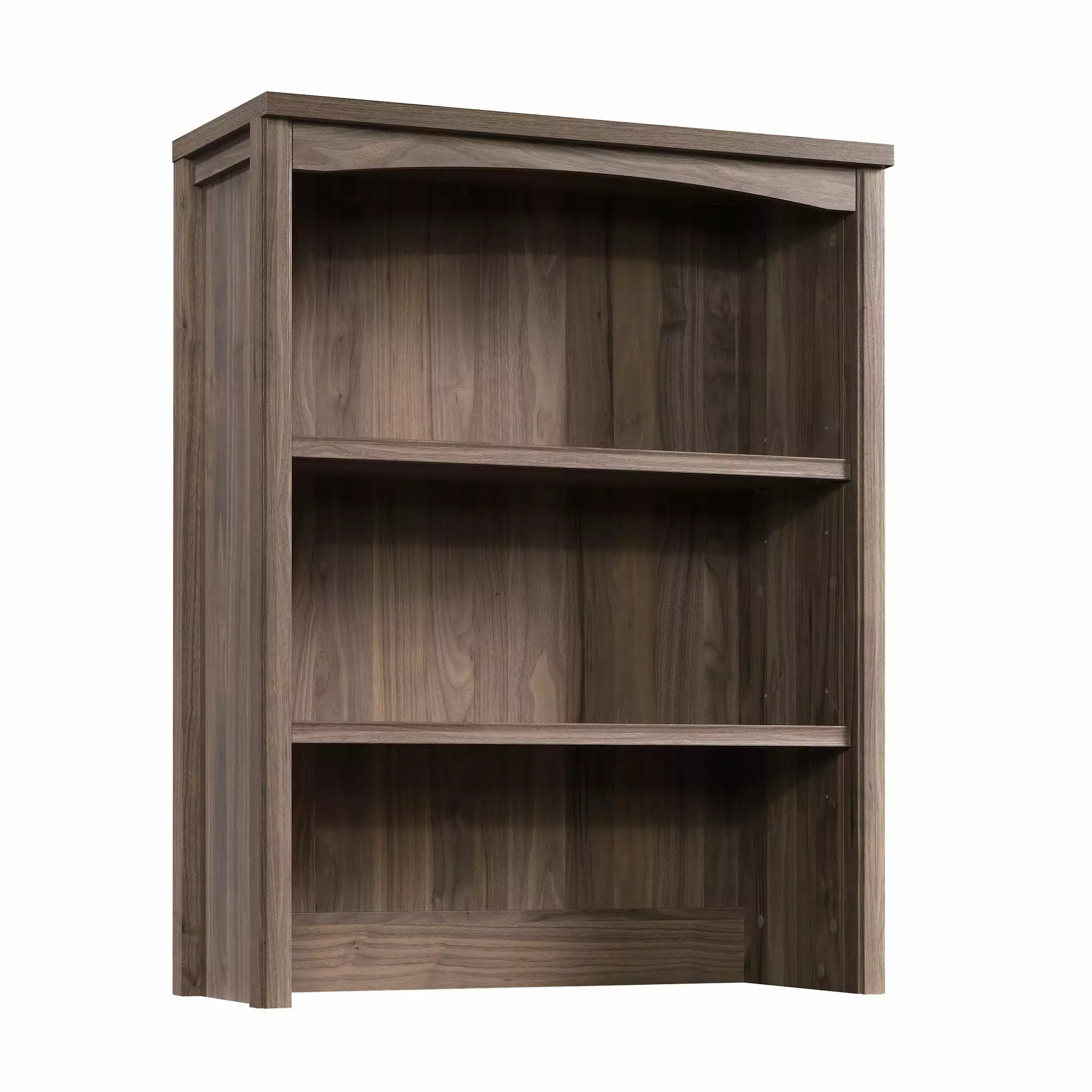 Sauder Costa 2 Shelf Library Bookcase Hutch Washed Walnut Finish