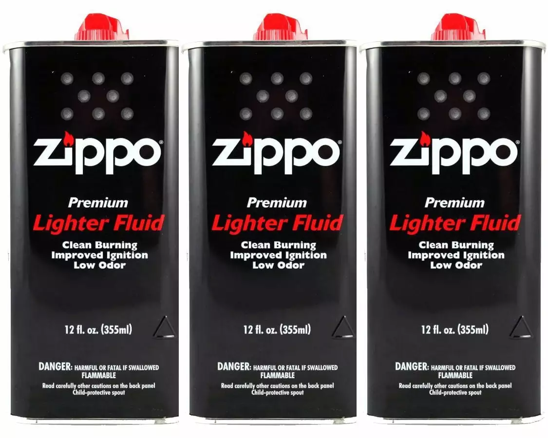 Zippo Lighter Fluid Fuel 12 fl oz 3-Pack Charcoal and Grills Zippo Manufacturing Company