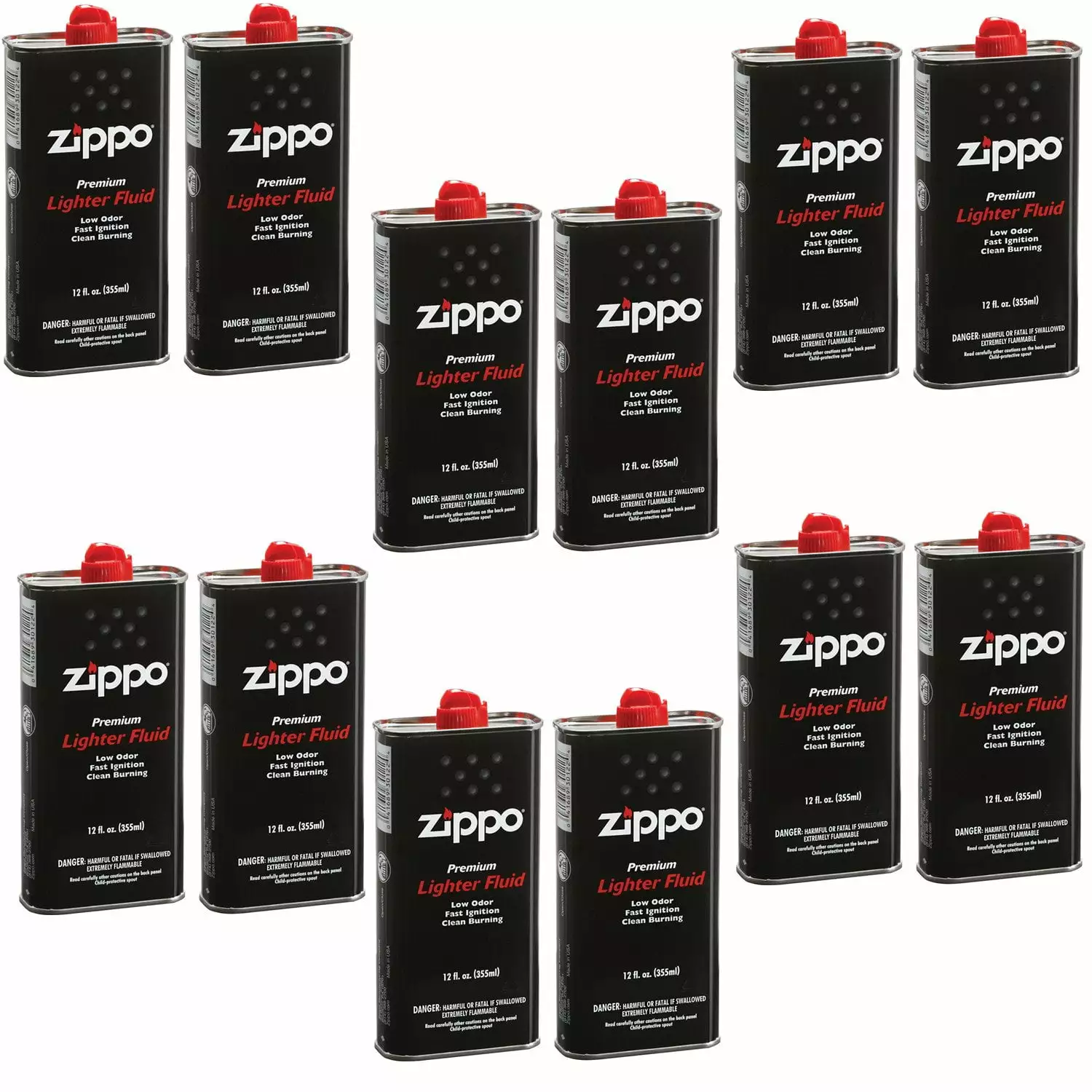 Zippo Lighter Fluid Fuel 12 fl.oz 12 Value Pack Lighters and Grills Zippo Manufacturing Company