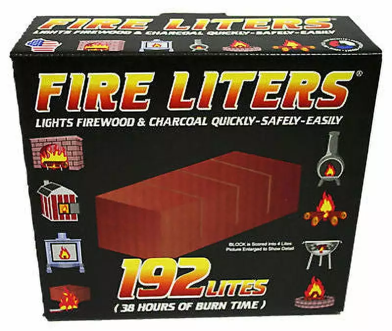 Fire Liters 10192 192 Pack Fireplace Firewood Charcoal BBQ Lighters Quantity 3